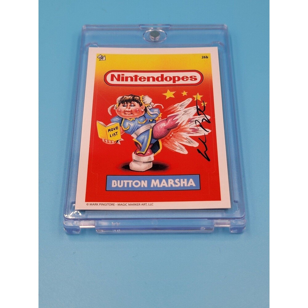 Nintendopes Button Marsha 26b Autographed Mark Pingitore